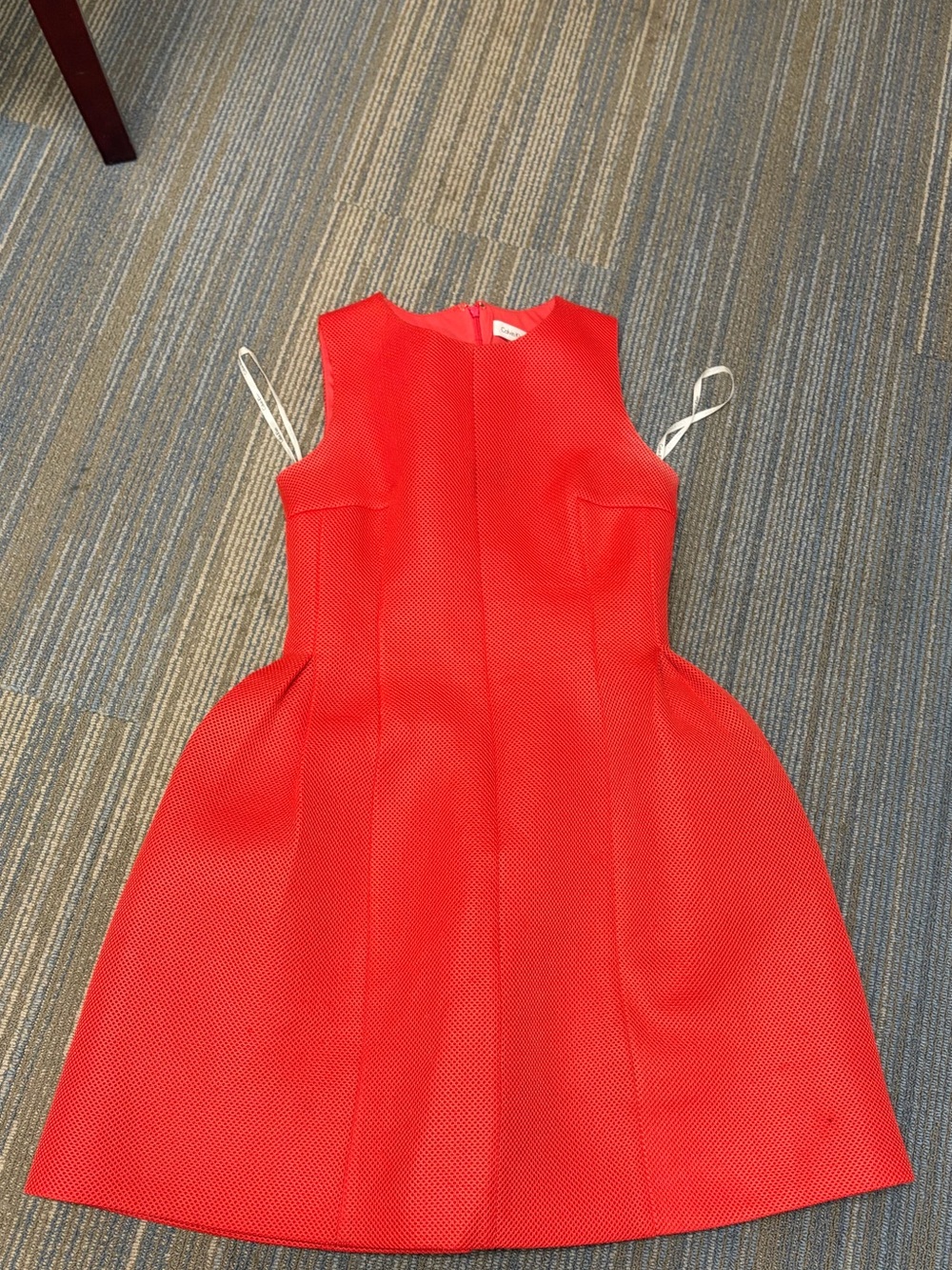 Sleeveless Red Fit-and-Flare Dress